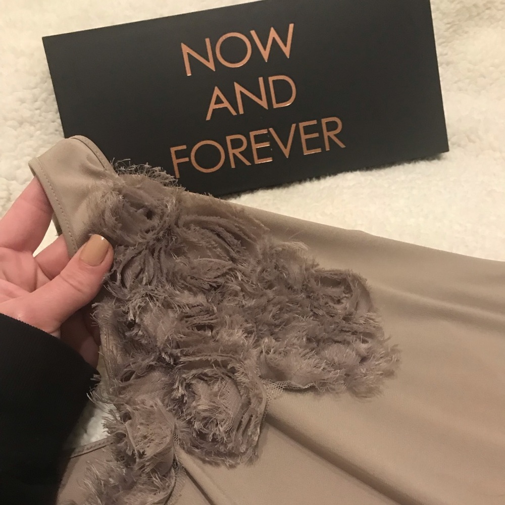 The Limited dress tank distressed flowers Large